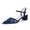 Women's Lace Silk Satin With Ankle Strap Closed Toe Chunky Heel Evening Shoes
