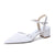 Women's Lace Silk Satin With Ankle Strap Closed Toe Chunky Heel Evening Shoes