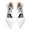 Women's Lace Silk Satin With Closed Toe Ankle Strap Chunky Heel Evening Shoes