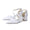 Women's Lace Silk Satin With Closed Toe Ankle Strap Chunky Heel Evening Shoes