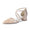 Women's Lace Silk Satin With Closed Toe Ankle Strap Chunky Heel Evening Shoes