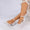Women's Lace Silk Satin With Closed Toe Ankle Strap Chunky Heel Evening Shoes