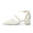Women's Lace Silk Satin With Lace Closed Toe Ankle Strap Chunky Heel Evening Shoes