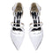Women's Lace Silk Satin With Lace Closed Toe Ankle Strap Chunky Heel Evening Shoes