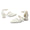 Women's Lace Silk Satin With Lace Closed Toe Ankle Strap Chunky Heel Evening Shoes