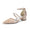 Women's Lace Silk Satin With Lace Closed Toe Ankle Strap Chunky Heel Evening Shoes