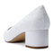 Women's Lace With Closed Toe Ankle Strap Chunky Heel Evening Shoes With Applique