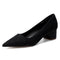 Women's Lace With Closed Toe Ankle Strap Chunky Heel Evening Shoes With Applique