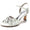 Women's Silk Satin With Rhinestone Ankle Strap Peep Toe Spool Heel Evening Shoes