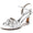 Women's Silk Satin With Rhinestone Ankle Strap Peep Toe Spool Heel Evening Shoes