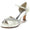 Women's Silk Satin With Rhinestone Ankle Strap Peep Toe Spool Heel Party Shoes