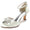 Women's Silk Satin With Ankle Strap Peep Toe Rhinestone Spool Heel Evening Shoes