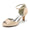 Women's Silk Satin With Ankle Strap Peep Toe Spool Heel Wedding Shoes