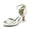 Women's Silk Satin With Ankle Strap Peep Toe Spool Heel Wedding Shoes