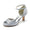 Women's Silk Satin With Ankle Strap Peep Toe Spool Heel Wedding Shoes