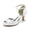 Women's Silk Satin With Ankle Strap Peep Toe Spool Heel Wedding Shoes