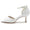 Women's Stretch Glitter With Ankle Strap Peep Toe Spool Heel Evening Shoes
