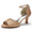 Women's Stretch Glitter With Ankle Strap Peep Toe Spool Heel Evening Shoes