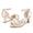 Women's Silk Satin With Ankle Strap Flower Peep Toe Stiletto Heel Wedding Shoes