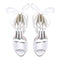 Women's Silk Satin With Ankle Strap Lace-up Pearl Peep Toe Spool Heel Party Shoes