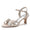 Women's Silk Satin With Ankle Strap Rhinestone Peep Toe Spool Heel Wedding Shoes