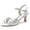 Women's Silk Satin With Ankle Strap Rhinestone Peep Toe Spool Heel Wedding Shoes