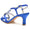 Women's Silk Satin With Rhinestone Ankle Strap Peep Toe Spool Heel Wedding Shoes