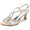 Women's Silk Satin With Rhinestone Ankle Strap Peep Toe Spool Heel Wedding Shoes