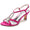 Women's Silk Satin With Rhinestone Ankle Strap Peep Toe Spool Heel Wedding Shoes