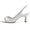 Women's Silk Satin With Lace Rhinestone Peep Toe Spool Heel Evening Shoes