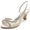 Women's Silk Satin With Lace Rhinestone Peep Toe Spool Heel Wedding Shoes