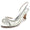 Women's Silk Satin With Lace Rhinestone Peep Toe Spool Heel Wedding Shoes