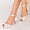 Women's Lace Silk Satin With Ankle Strap Lace Rhinestone Peep Toe Spool Heel Party Shoes