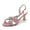 Women's Silk Satin With Ankle Strap Rhinestone Peep Toe Spool Heel Party Shoes