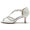 Women's Lace Silk Satin With Ankle Strap Lace Rhinestone Peep Toe Spool Heel Evening Shoes