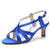 Women's Silk Satin With Ankle Strap Peep Toe Spool Heel Evening Shoes