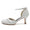 Women's Lace Silk Satin With Ankle Strap Lace Closed Toe Spool Heel Evening Shoes