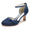 Women's Lace Silk Satin With Ankle Strap Lace Closed Toe Spool Heel Evening Shoes