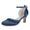 Women's Glitter With Ankle Strap Closed Toe Spool Heel Evening Shoes