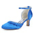 Women's Glitter With Ankle Strap Closed Toe Spool Heel Evening Shoes