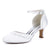 Women's Glitter With Ankle Strap Closed Toe Spool Heel Evening Shoes