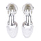 Women's Glitter With Ankle Strap Closed Toe Spool Heel Evening Shoes