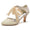 Women's Lace Silk Satin With Ankle Strap Closed Toe Spool Heel Wedding Shoes