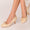 Women's Lace Silk Satin With Bowknot Lace Closed Toe Spool Heel Wedding Shoes