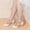 Women's Lace Silk Satin With Ankle Strap Lace Closed Toe Spool Heel Wedding Shoes