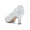 Women's Silk Satin Flower With Closed Toe Stiletto Heel Evening Shoes
