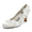Women's Silk Satin Flower With Closed Toe Stiletto Heel Evening Shoes