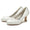 Women's Silk Satin With Flower Closed Toe Spool Heel Evening Shoes