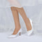 Women's Silk Satin With Flower Closed Toe Spool Heel Evening Shoes