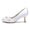 Women's Silk Satin With Flower Closed Toe Spool Heel Wedding Shoes